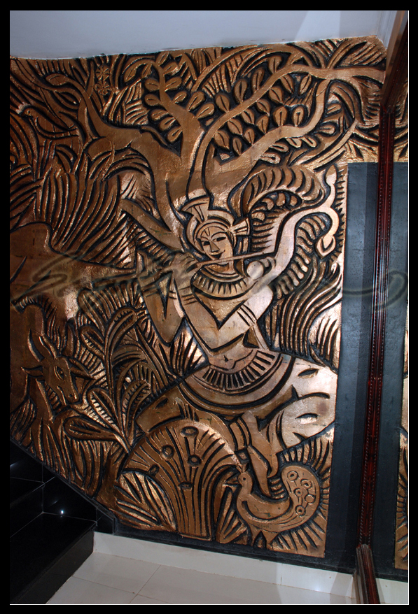  Krishna - copper Mural By Saju Thuruthil